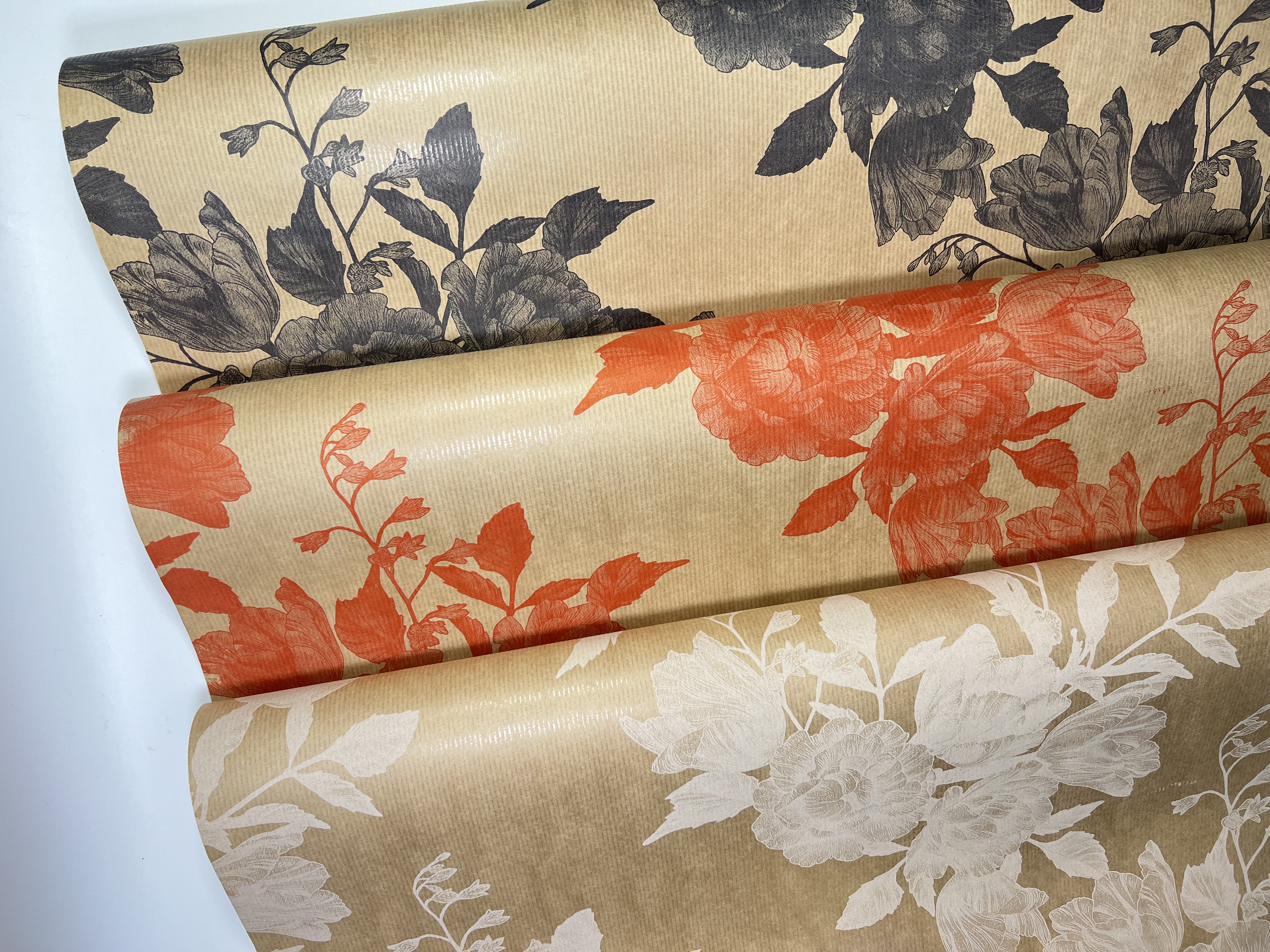 Папір подарунковий "Vintage rose" крафт