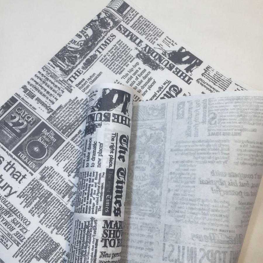 Папір  подарунковий «Times» на білому
